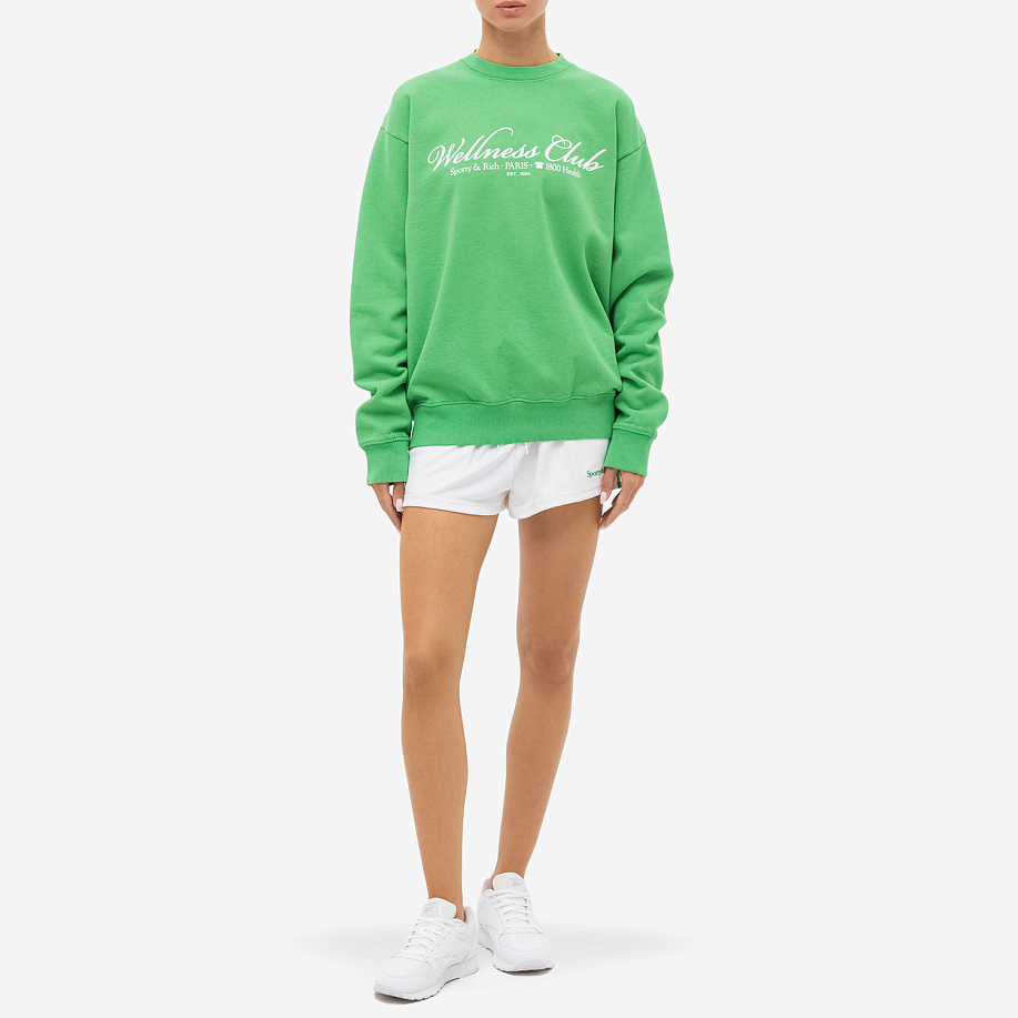 Шорты SPORTY & RICH SERIF LOGO EMBROIDERED DISCO SHORTS в интернет магазине Peak Conceptwww.peakstore.ru - 4 фото