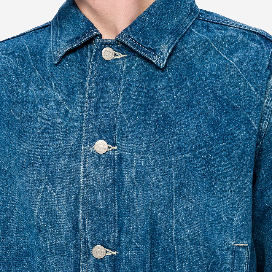 Джинсовая куртка AURALEE SELVEDGE FADED LIGHT DENIM BLOUSON в интернет магазине Peakwww.peakstore.ru - 7 фото