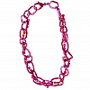 Цепочка COLLINA STRADA RHINESTONE CRUSHED CHAIN NECKLACE Metallic Pink