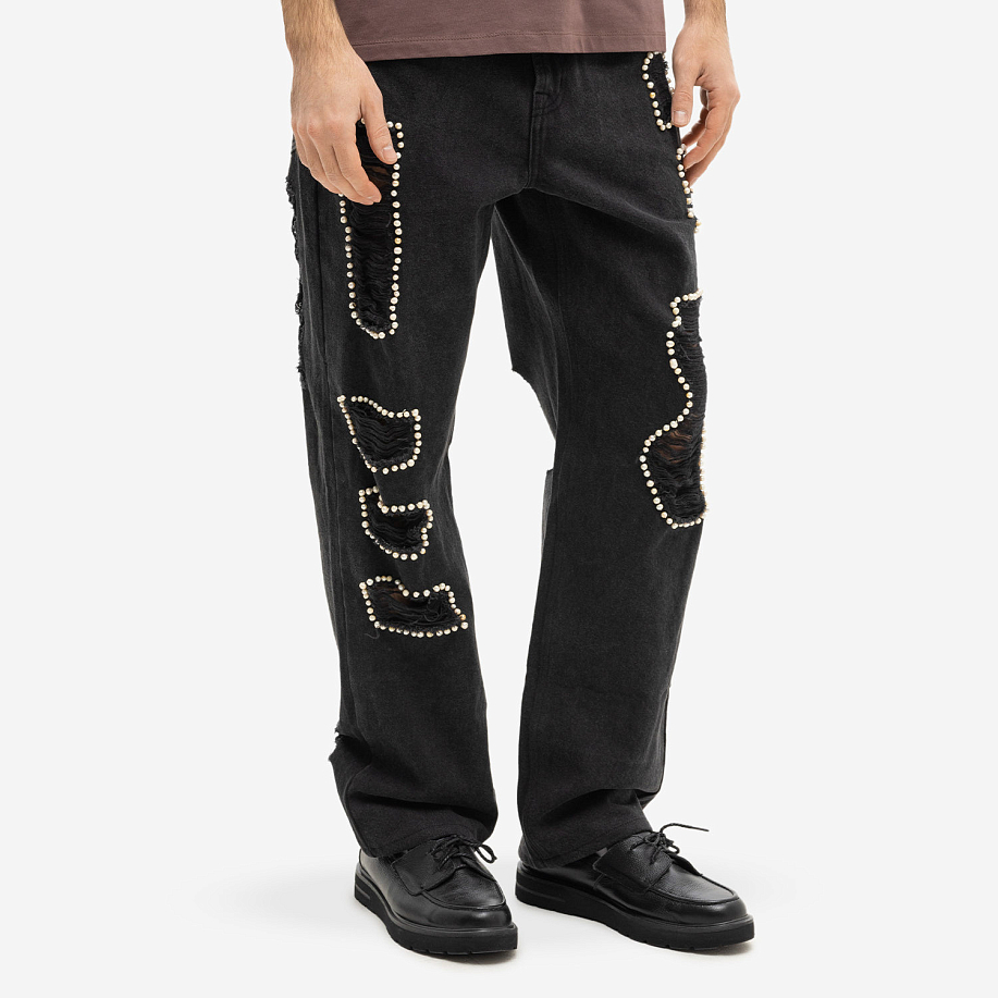 Джинсы GLASS CYPRESS BLACK PEARLED DENIM - 4 фото Джинсы GLASS CYPRESS BLACK PEARLED DENIM в интернет магазине Peakwww.peakstore.ru - 4 фото