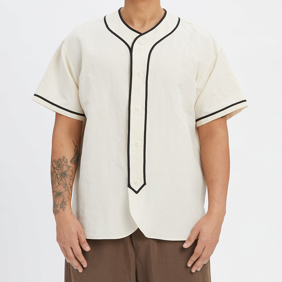 Рубашка S.K. MANOR HILL BASEBALL SHIRT LINEN COTTON в интернет магазине Peakwww.peakstore.ru - 2 фото