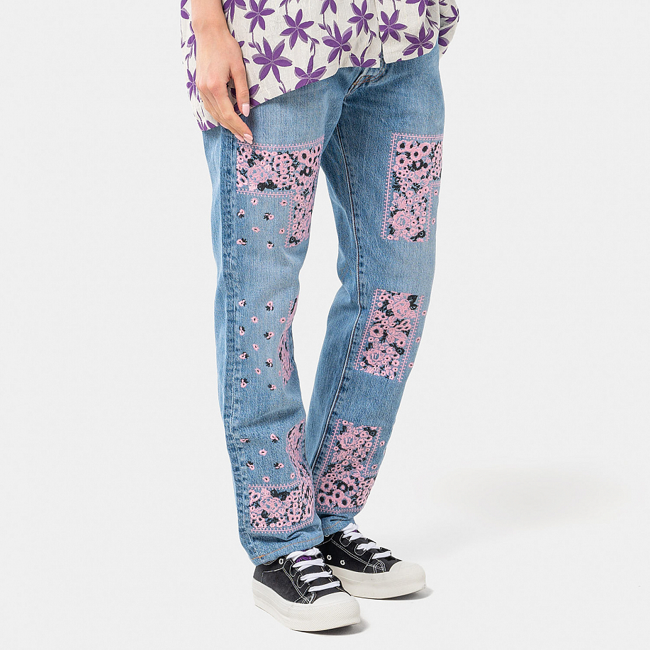 Джинсы NOMA T.D. BANDANA EMBROIDERY DENIM PANTS в интернет магазине Peakwww.peakstore.ru - 16 фото