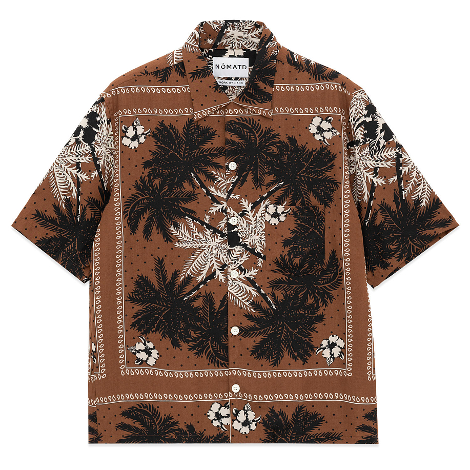 Рубашка NOMA T.D. SUMMER SHIRT PALM TREE - BROWN - 1 фото Рубашка NOMA T.D. SUMMER SHIRT в интернет магазине Peakwww.peakstore.ru - 1 фото