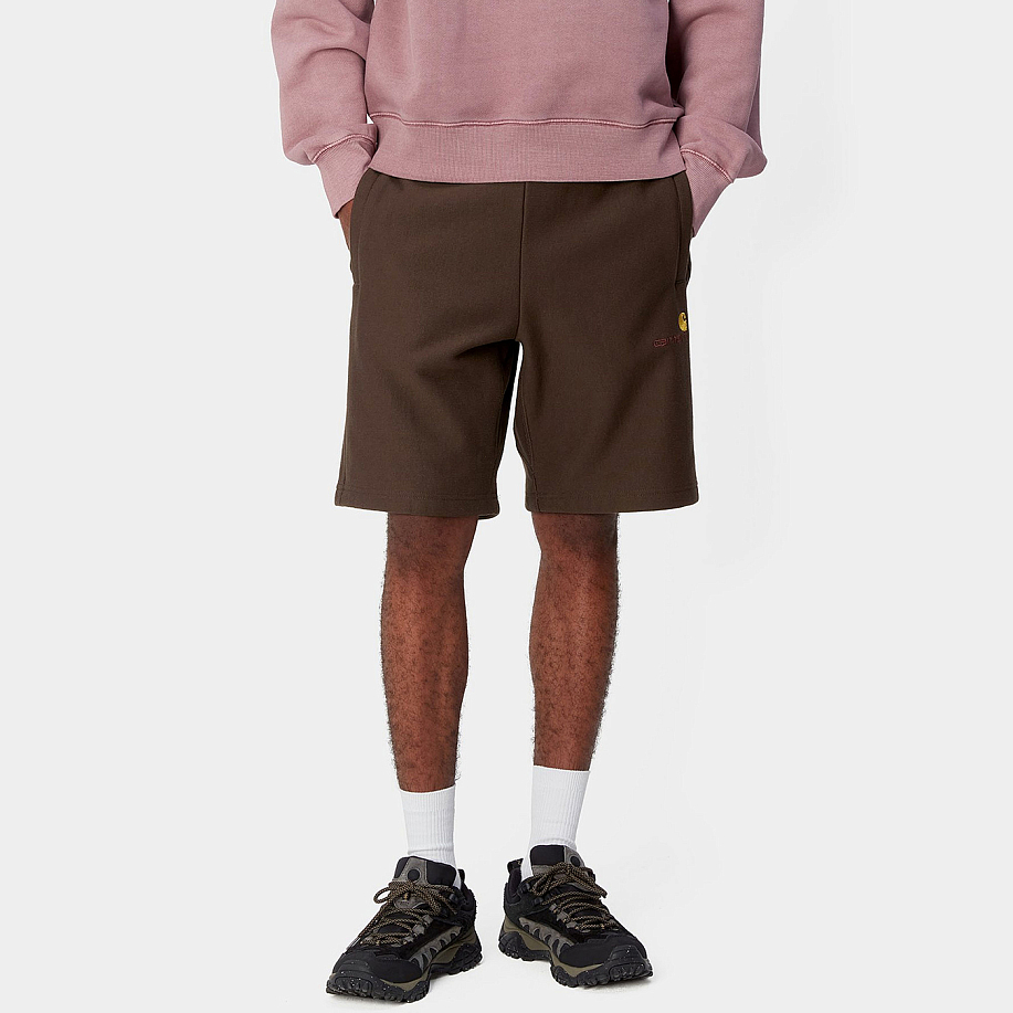 Шорты CARHARTT WIP AMERICAN SCRIPT SWEAT SHORT стильные в Peak Store - 5 фото Шорты CARHARTT WIP AMERICAN SCRIPT SWEAT SHORT в интернет магазине Peakwww.peakstore.ru - 5 фото