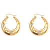 Серьги SPORTY & RICH ORB HOOPS GOLD