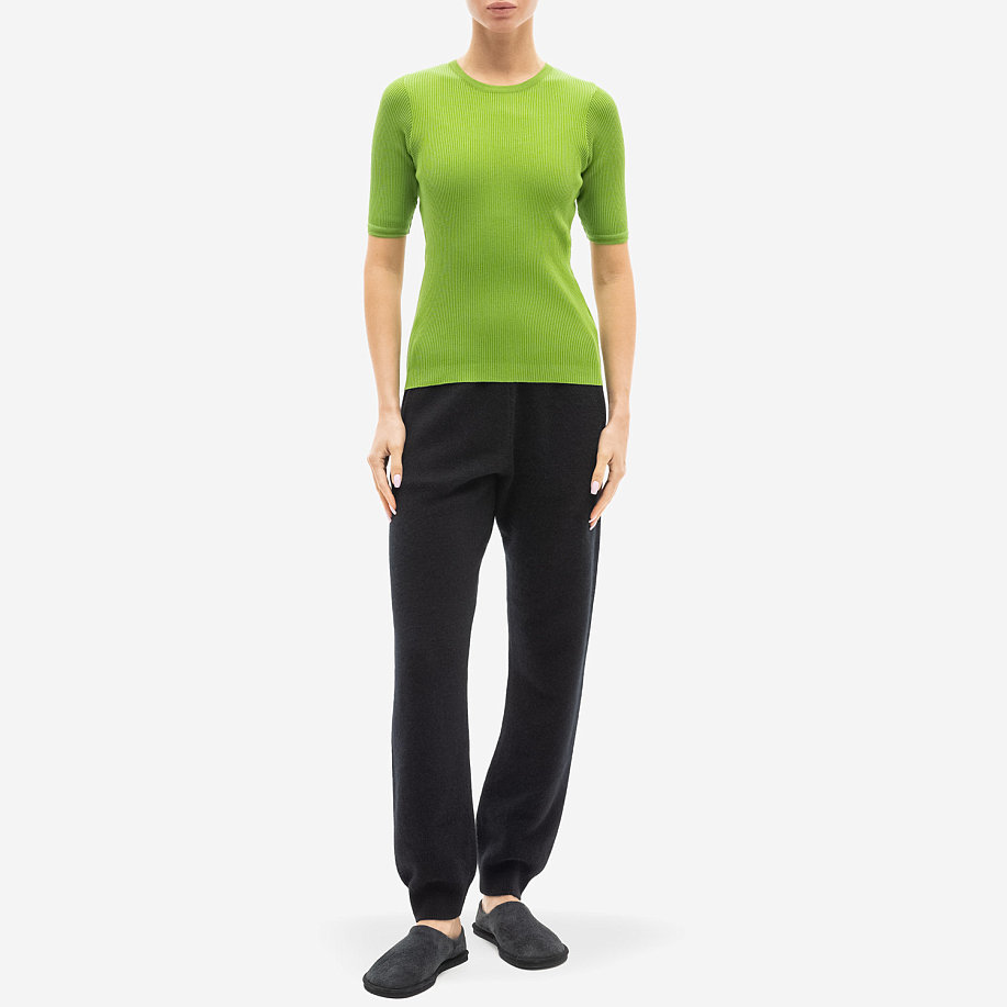 Футболка AURALEE GIZA HIGH GAUGE RIB KNIT TEE GREEN - 4 фото Футболка AURALEE GIZA HIGH GAUGE RIB KNIT TEE в интернет магазине Peakwww.peakstore.ru - 4 фото