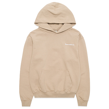 Толстовка Sporty & Rich Serif Logo Embroidered Hoodie FW24 