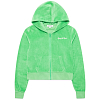Толстовка SPORTY & RICH ITALIC LOGO EMBROIDERED ZIP HOODIE Verde/White