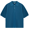 Поло AURALEE HIGH GAUGE PIQUE POLO DEEP BLUE