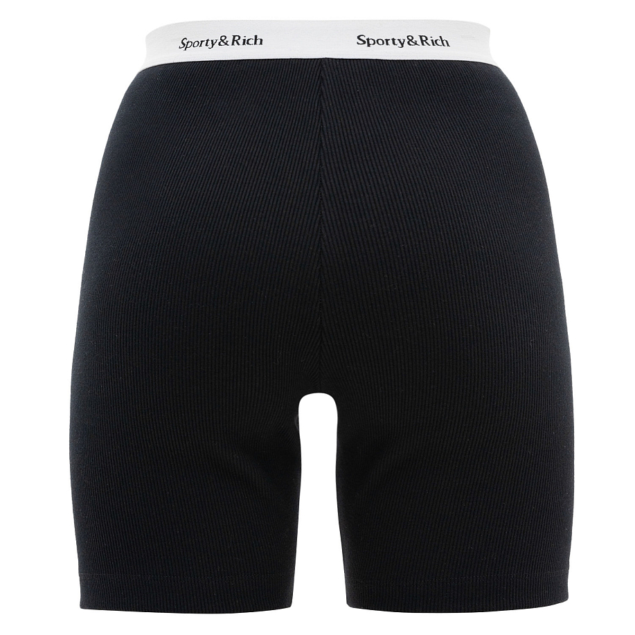 Велосипедки SPORTY & RICH SERIF LOGO RIBBED BIKER SHORT LOUNGE в интернет магазине Peakwww.peakstore.ru - 8 фото