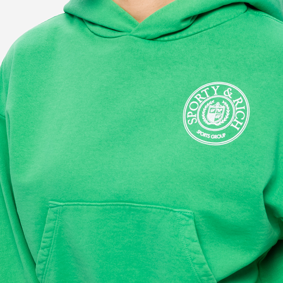 Толстовка SPORTY & RICH CONNECTICUT CREST CROPPED HOODIE в интернет магазине Peakwww.peakstore.ru - 5 фото