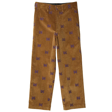 Брюки NEEDLES Straight Trouser - Papillon Emb. Corduroy SS26 