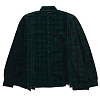 Рубашка NEEDLES 7 CUTS WIDE FLANNEL SHIRT OVER DYE GREEN