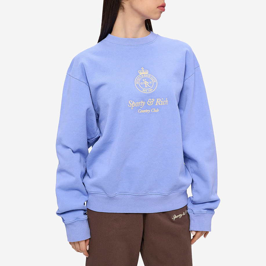 Толстовка SPORTY & RICH CROWN EMBROIDERED CREWNECK в интернет-магазине Peak Conceptwww.peakstore.ru - 2 фото