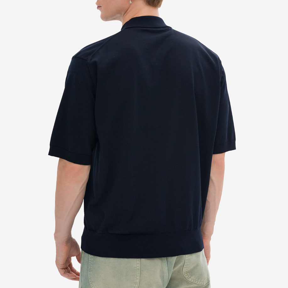 Поло AURALEE SUPER HIGH GAUGE COTTON KNIT POLO в интернет магазине Peakwww.peakstore.ru - 3 фото