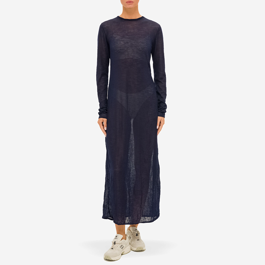 Платье AURALEE WRINKLED WOOL POLYESTER HIGH GAUGE KNIT DRESS в интернет магазине Peakwww.peakstore.ru - 4 фото