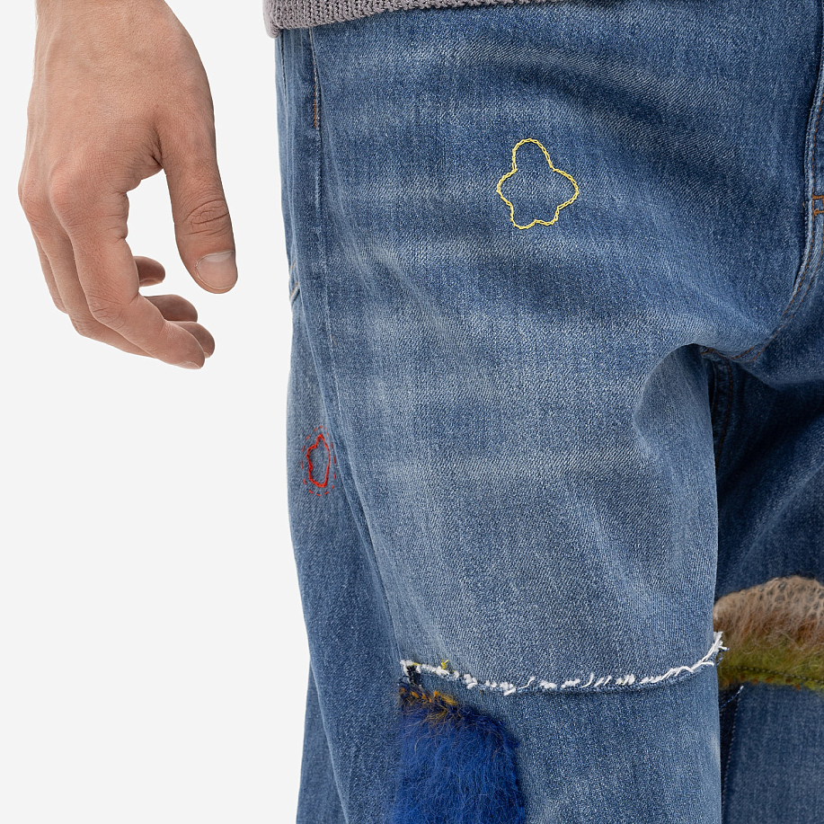 Джинсы MARNI PATCH JEANS 'IRIS BLUE' в интернет магазине Peakwww.peakstore.ru - 10 фото