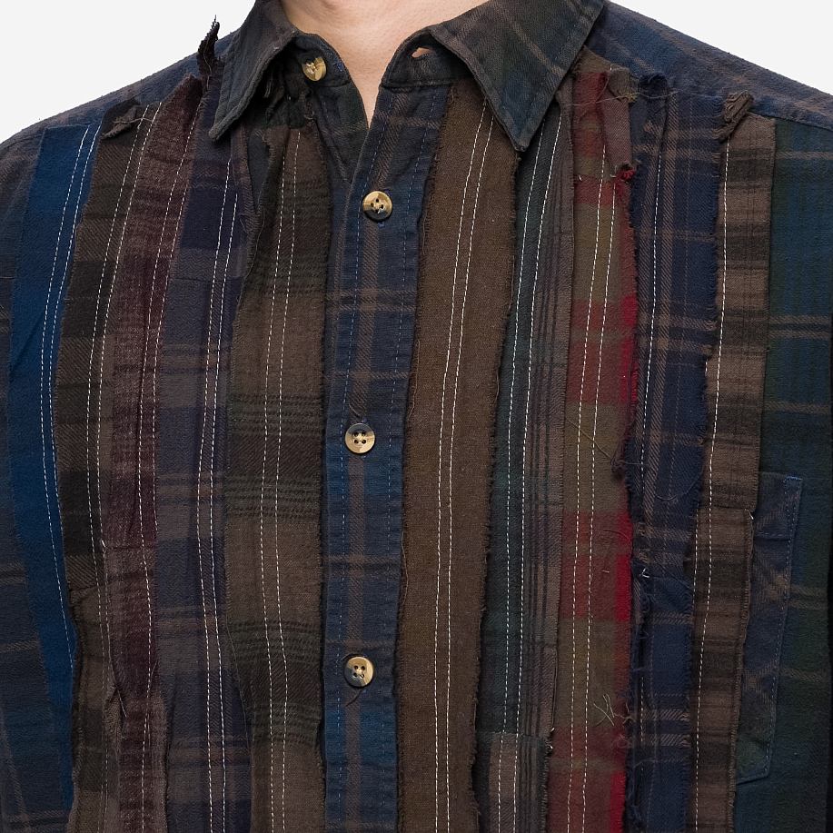 Рубашка NEEDLES RIBBON FLANNEL SHIRT OVER DYE в интернет магазине Peakwww.peakstore.ru - 5 фото