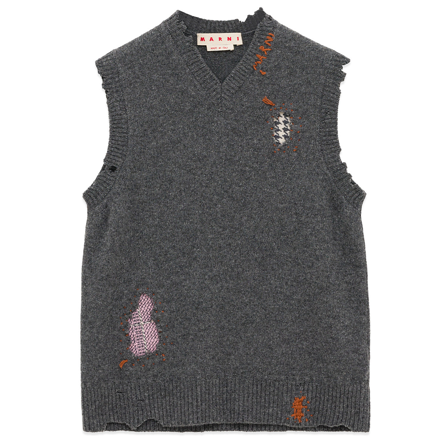 Жилет MARNI PATCH-DETAIL VIRGIN WOOL VEST - 2 фото Жилет MARNI PATCH-DETAIL VIRGIN WOOL VEST в интернет магазине Peakwww.peakstore.ru - 2 фото