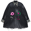 Рубашка KIDILL HIPPIE DENIM SHIRT - DISTRESSED DENIM - EMBROIDERY BLACK