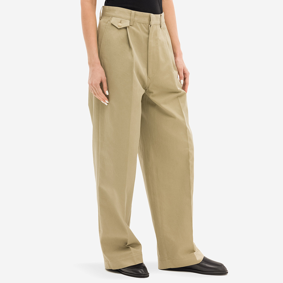 Брюки AURALEE WASHED FINX CHINO ONE-TUCK PANTS в интернет магазине Peakwww.peakstore.ru - 4 фото