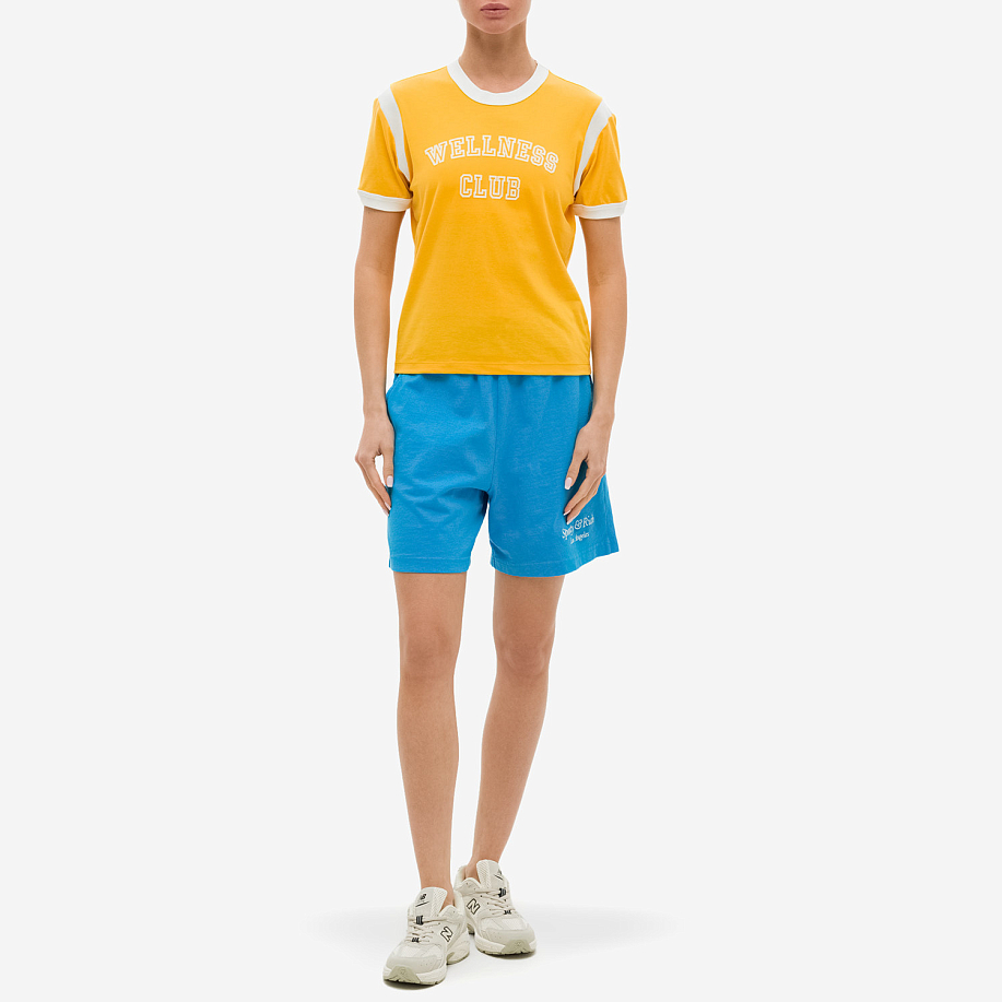 Шорты SPORTY & RICH ITALIC LOGO EMBROIDERED GYM SHORTS в интернет магазине Peakwww.peakstore.ru - 7 фото