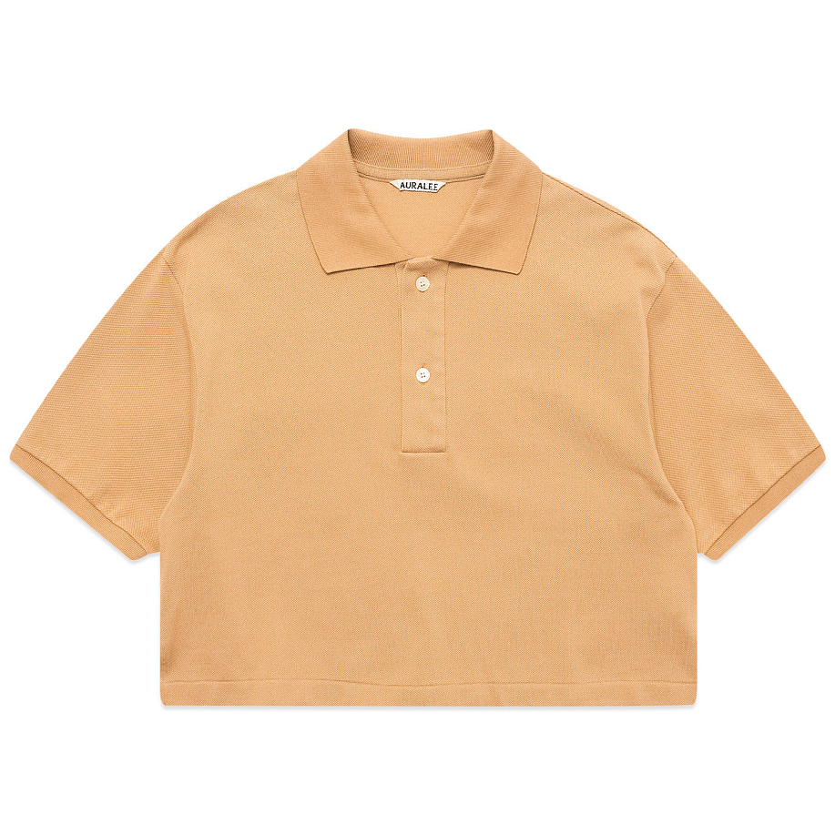 Поло AURALEE SUPER FINE COTTON PIQUE SHORT POLO LIGHT BROWN - 1 фото Поло AURALEE SUPER FINE COTTON PIQUE SHORT POLO в интернет магазине Peakwww.peakstore.ru - 1 фото
