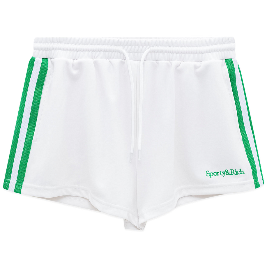 Шорты SPORTY & RICH SERIF LOGO EMBROIDERED DISCO SHORTS в интернет магазине Peak Conceptwww.peakstore.ru - 1 фото