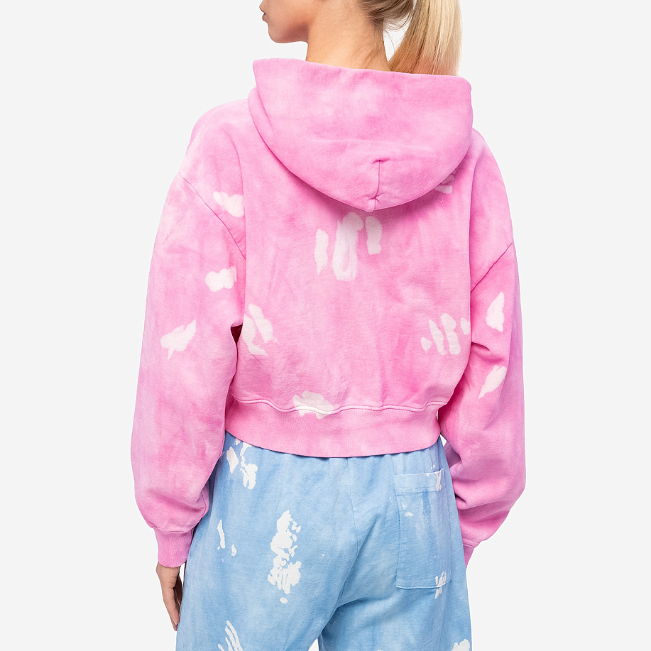 Толстовка SPORTY & RICH WELLNESS STUDIO TIE DYE CROPPED HOODIE в интернет магазине Peakwww.peakstore.ru - 5 фото