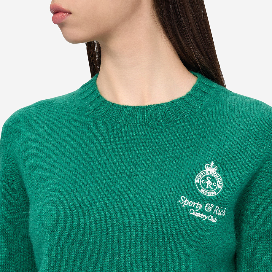 Свитер SPORTY & RICH CROWN CASHMERE CREWNECK в интернет магазине Peakwww.peakstore.ru - 5 фото