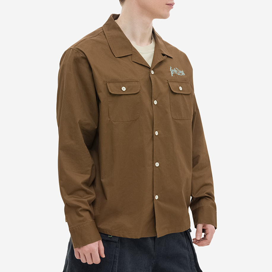 Рубашка BRAIN DEAD POPLIN CAMP COLLAR SHIRT в интернет магазине Peakwww.peakstore.ru - 5 фото
