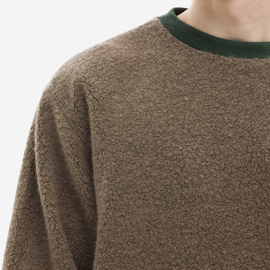Ветровка THISISNEVERTHAT GORETEX WINDSTOPPER WOOL FLEECE CREWNECK MUD - 5 фото Ветровка THISISNEVERTHAT GORETEX WINDSTOPPER WOOL FLEECE CREWNECK в интернет магазине Peakwww.peakstore.ru - 5 фото