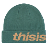 Шапка THISISNEVERTHAT HSP-LOGO BIG CUFF BEANIE MOSS