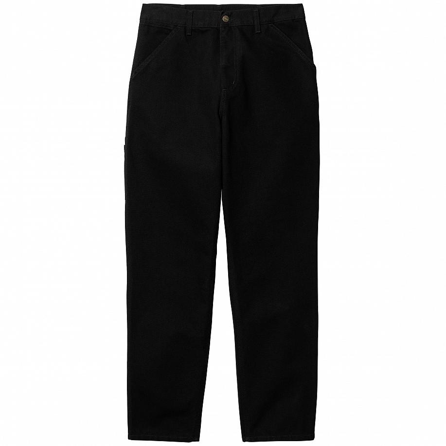 Брюки CARHARTT WIP SINGLE KNEE PANT BLACK (RINSED) - 1 фото Брюки CARHARTT WIP SINGLE KNEE PANT в интернет магазине Peakwww.peakstore.ru - 1 фото