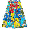 Юбка ENGINEERED GARMENTS TUCK SKIRT MULTI COLOR ANIMAL PRINT PATCHWORK