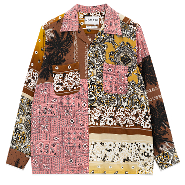 Рубашка Noma t.d. Patchwork Open Collar Shirt SS24 