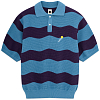 Поло VOWELS WAVY STRIPE POLO SHIRT BLUE