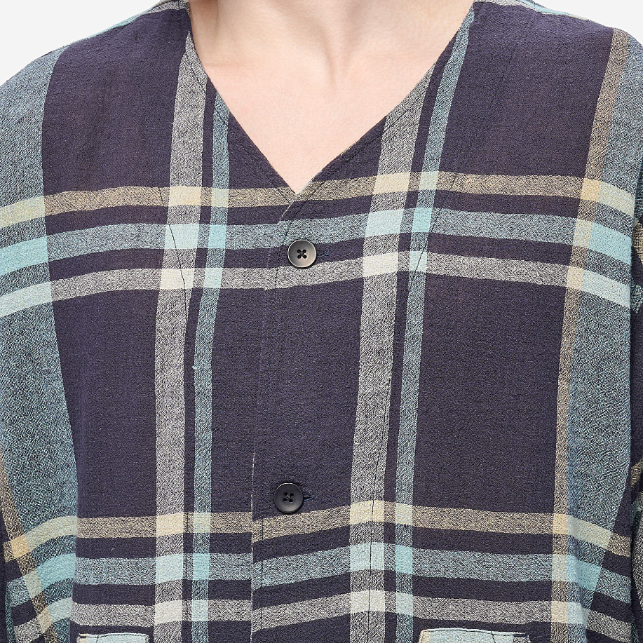 Рубашка SOUTH2 WEST8 V NECK ARMY SHIRT - COTTON BOILED CLOTH BIG PLAID в интернет-магазине Peak Conceptwww.peakstore.ru - 5 фото