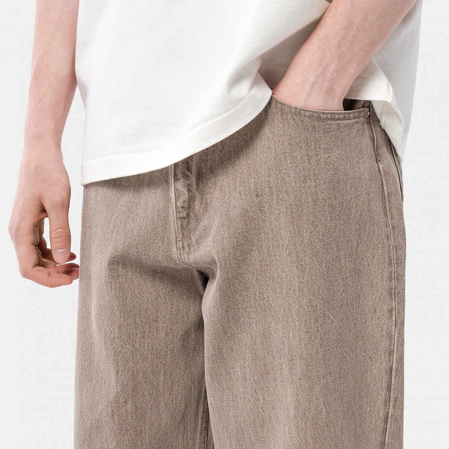 Джинсы AURALEE HARD TWIST FADED BROWN DENIM WIDE PANTS в интернет магазине Peakwww.peakstore.ru - 5 фото