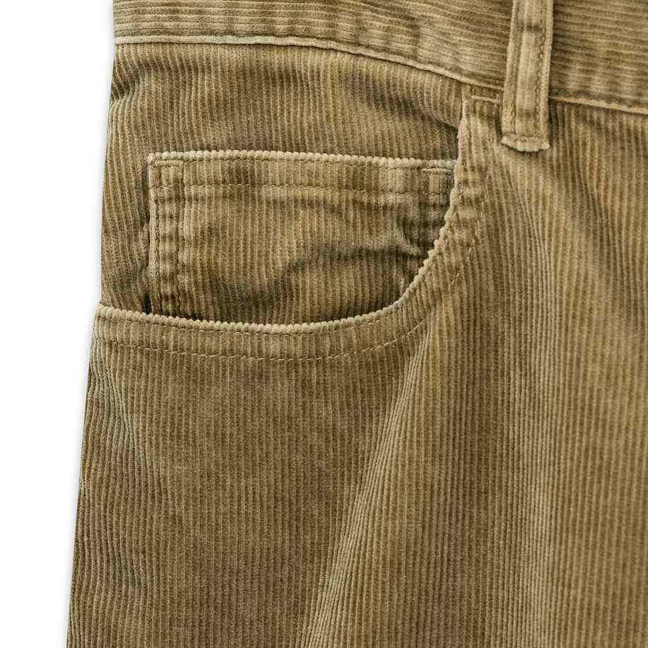 Брюки AURALEE PIGMENT DYE FINX CORDUROY WIDE 5P PANTS в интернет магазине Peakwww.peakstore.ru - 18 фото