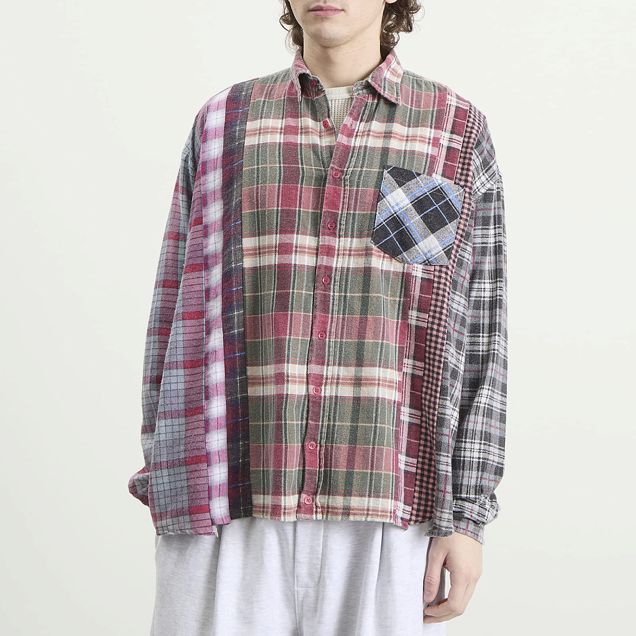 Рубашка NEEDLES REBUILD  FLANNEL SHIRT 7 CUTS WIDE SHIRT в интернет-магазине Peak Conceptwww.peakstore.ru - 2 фото