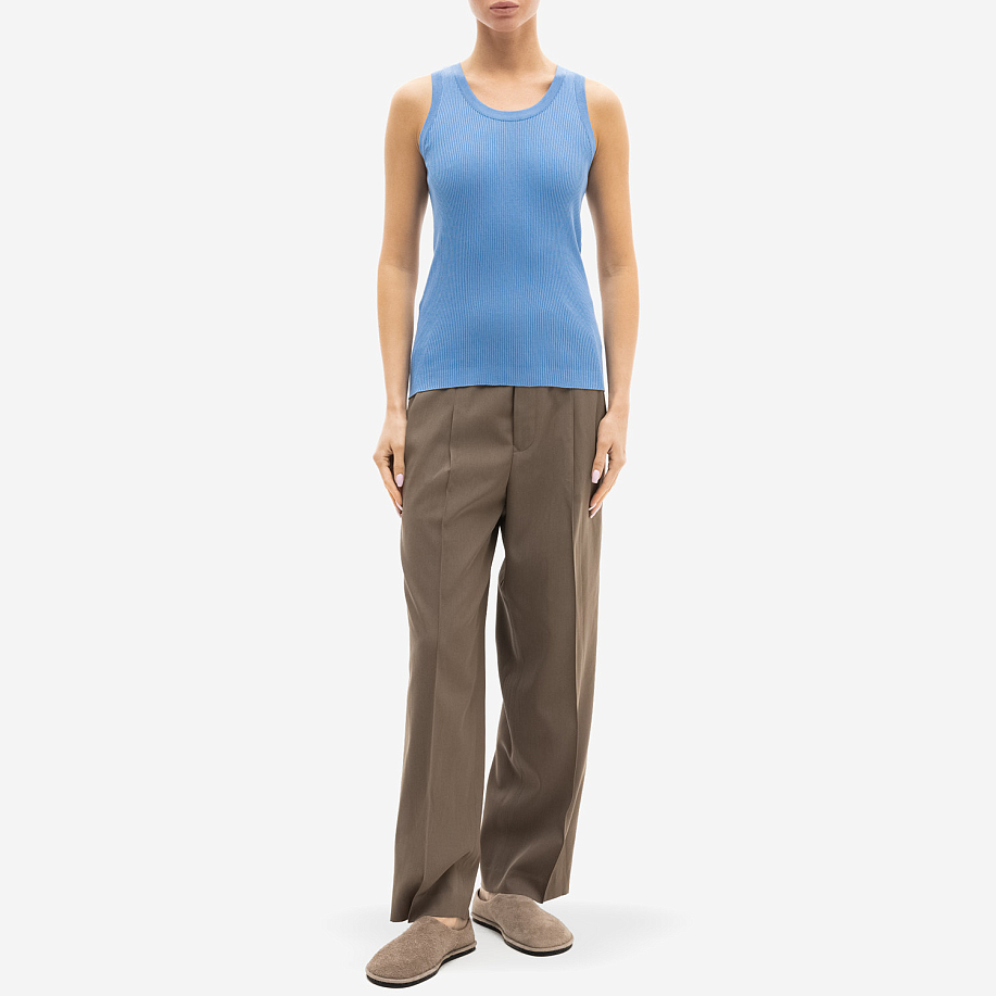 Майка AURALEE GIZA HIGH GAUGE RIB KNIT TANK LIGHT BLUE - 4 фото Майка AURALEE GIZA HIGH GAUGE RIB KNIT TANK в интернет магазине Peakwww.peakstore.ru - 4 фото