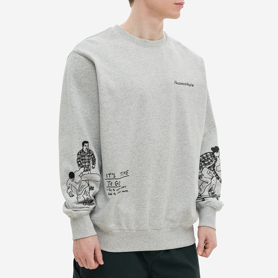 Толстовка THISISNEVERTHAT SKETCH EMBROIDERY CREWNECK - 4 фото Толстовка THISISNEVERTHAT SKETCH EMBROIDERY CREWNECK в интернет магазине Peakwww.peakstore.ru - 4 фото