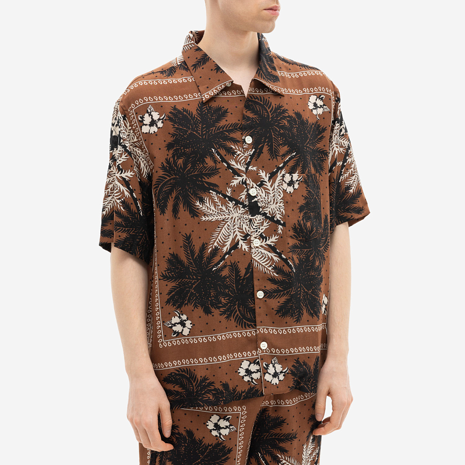 Рубашка NOMA T.D. SUMMER SHIRT PALM TREE - BROWN - 2 фото Рубашка NOMA T.D. SUMMER SHIRT в интернет магазине Peakwww.peakstore.ru - 2 фото