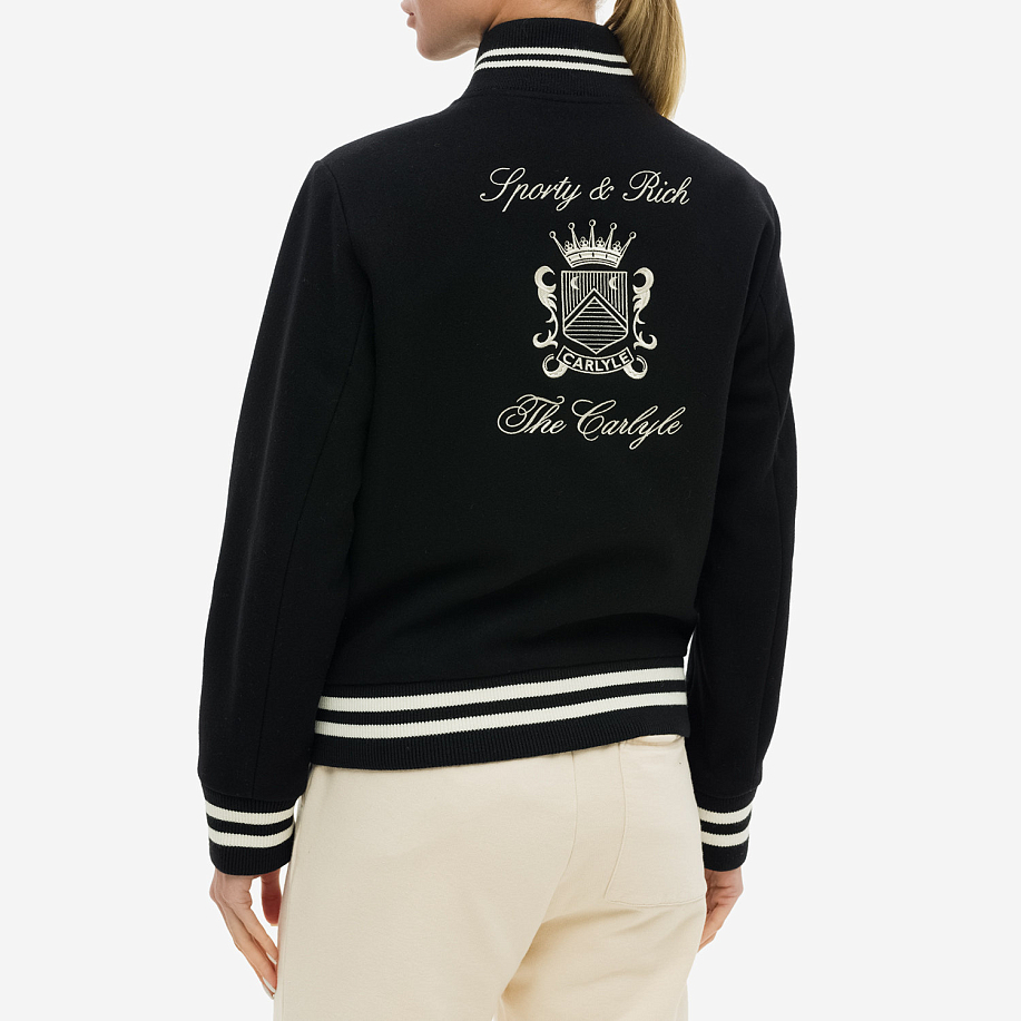 Бомбер SPORTY & RICH CARLYLE CREST WOOL VARSITY JACKET - 4 фото Бомбер SPORTY & RICH CARLYLE CREST WOOL VARSITY JACKET в интернет магазине Peakwww.peakstore.ru - 4 фото