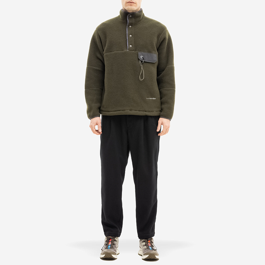 Толстовка AND WANDER WOOL FLEECE PULLOVER в интернет магазине Peakwww.peakstore.ru - 4 фото