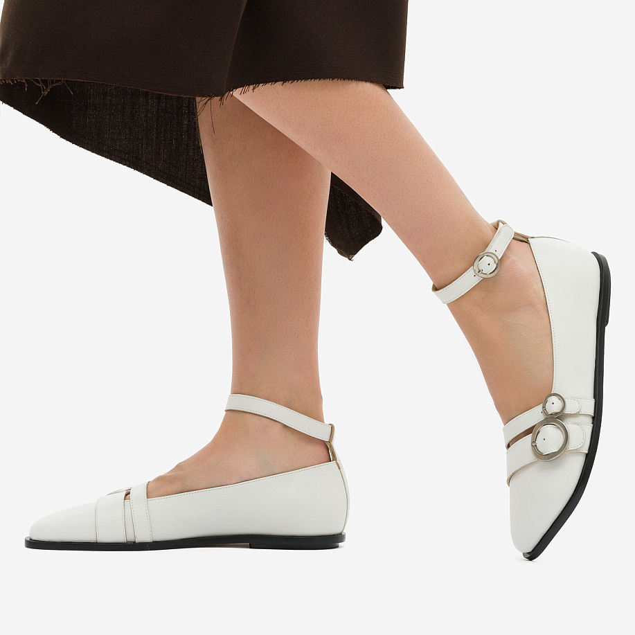 Балетки Niccolo Pasqualetti OBLIQUA BUCKLE FLATS в интернет магазине Peakwww.peakstore.ru - 23 фото