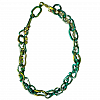 Цепочка COLLINA STRADA RHINESTONE CRUSHED CHAIN NECKLACE METALLIC GREEN MULTI