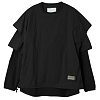 Лонгслив POLIQUANT THE LAYERED L/S TEE BLACK