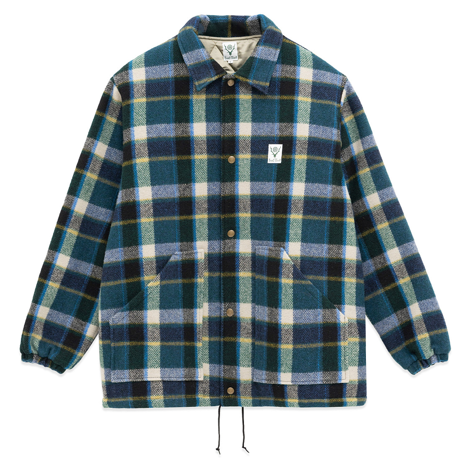 Куртка-рубашка SOUTH2 WEST8 COACH JACKET - WOOL MELTON PLAID в интернет магазине Peakwww.peakstore.ru - 1 фото